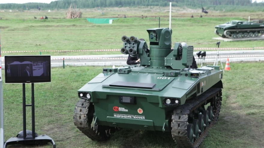 Robot chiến đấu Nga được "thử lửa" nhằm tấn công các phòng tuyến kiên cố của Ukraine